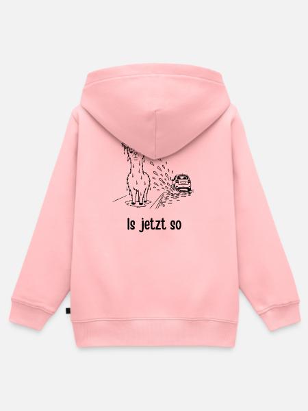 Alpaka – Is jetzt so - Kinder Premium Organic Zip Hoodie - Rosa
