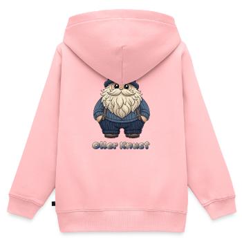Plattdüütsch Edition: Oller Knust - Kinder Premium Organic Zip Hoodie - Rosa - Hinten - AI Model Kid Female (0cm)