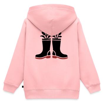 Gummistiefel Pflanzen Icon - Kinder Premium Organic Zip Hoodie - Rosa - Hinten - AI Model Kid Female (0cm)