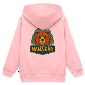 Mama Bär Berg Wildnis - Kinder Premium Organic Zip Hoodie - Rosa - Hinten - AI Model Kid Female (0cm)