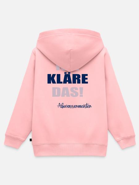 Abwasser Abwassermeister - Kinder Premium Organic Zip Hoodie - Rosa