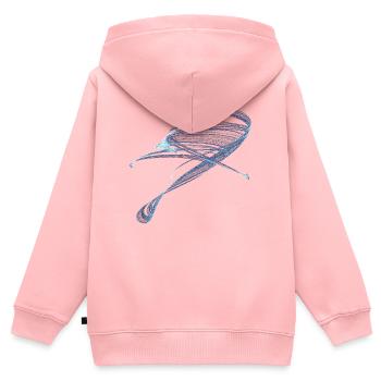 Le chemin de fer secret – Théorie du chaos - Sweat Premium à capuche zippé enfant bio - rose - Dos - AI Model Kid Female (0cm)