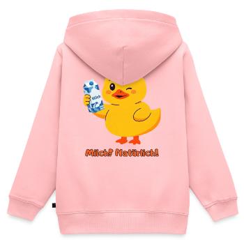 Ente Milch Natuerlich - Kinder Premium Organic Zip Hoodie - Rosa - Hinten - AI Model Kid Female (0cm)
