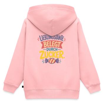 Lieblingstante Belegt durch Zucker - Kinder Premium Organic Zip Hoodie - Rosa - Hinten - AI Model Kid Female (0cm)