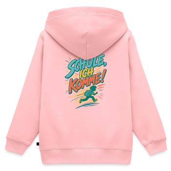 Schule Ich Komme Schulanfang 2026 - Kinder Premium Organic Zip Hoodie - Rosa - Hinten - AI Model Kid Female (0cm)