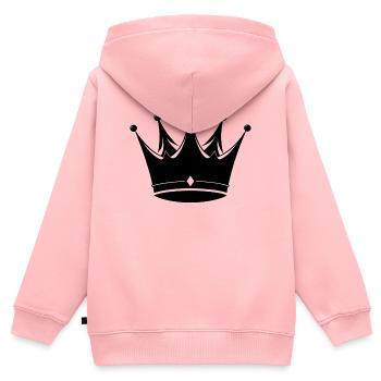 Crown - Kids Premium Organic Zip-up Hoodie - rose - Back - AI Model Kid Female (0cm)