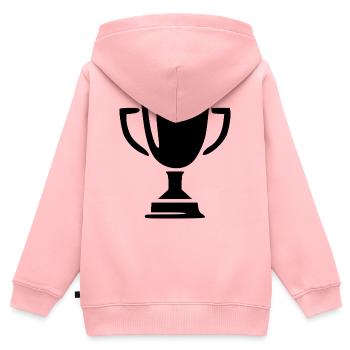 Pokal Sieg Geschenk Sportler - Kinder Premium Organic Zip Hoodie - Rosa - Hinten - AI Model Kid Female (0cm)