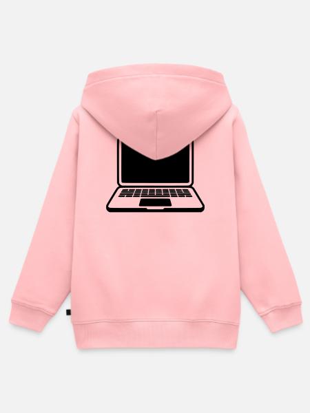 Laptop - Kinder Premium Organic Zip Hoodie - Rosa