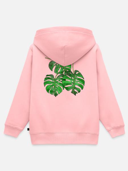 Blätter - Kinder Premium Organic Zip Hoodie - Rosa