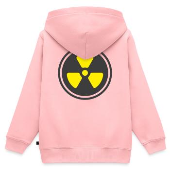 Strahlenwarnung Feststoff-Ikon-Nuclea-Symbol - Kinder Premium Organic Zip Hoodie - Rosa - Hinten - AI Model Kid Female (0cm)