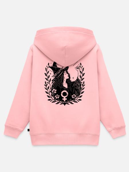 Ungezähmt - Kinder Premium Organic Zip Hoodie - Rosa