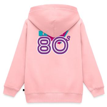 Zurück in die 80er Jahre - Kinder Premium Organic Zip Hoodie - Rosa - Hinten - AI Model Kid Female (0cm)