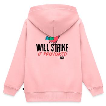 Provokated Creature Pop Art - Kinder Premium Organic Zip Hoodie - Rosa - Hinten - AI Model Kid Female (0cm)