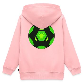 Sci Fi Golfball Icon - Kinder Premium Organic Zip Hoodie - Rosa - Hinten - AI Model Kid Female (0cm)