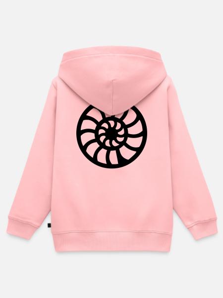Fossil - Kinder Premium Organic Zip Hoodie - Rosa