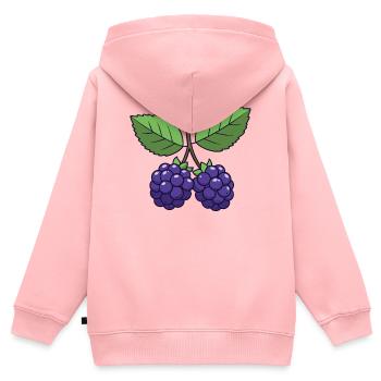 Brombeere Kostüm Karneval Fasching Beeren Lila - Kinder Premium Organic Zip Hoodie - Rosa - Hinten - AI Model Kid Female (0cm)