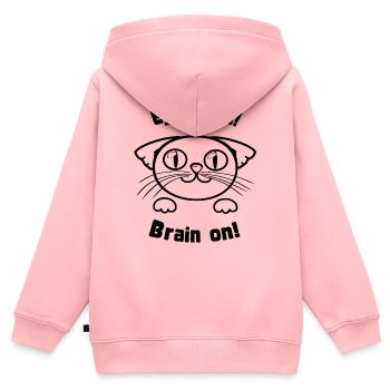 EyesOpenCat - Kids Premium Organic Zip-up Hoodie - rose - Back - AI Model Kid Female (0cm)