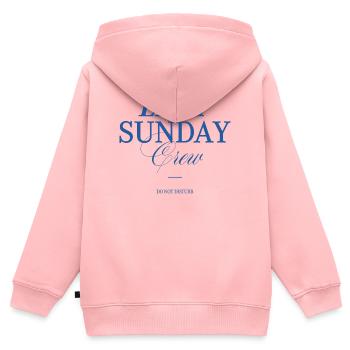 Lazy Sunday Crew - Kinder Premium Organic Zip Hoodie - Rosa - Hinten - AI Model Kid Female (0cm)