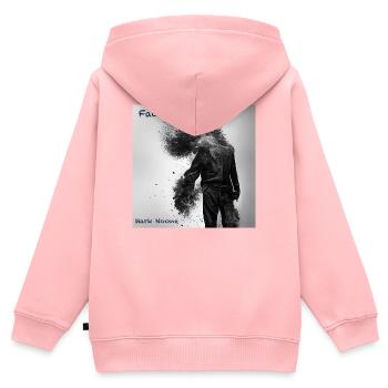 Fading Moments: von Mark Noone - Kinder Premium Organic Zip Hoodie - Rosa - Hinten - AI Model Kid Female (0cm)