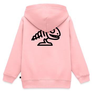 Fossil - Kinder Premium Organic Zip Hoodie - Rosa - Hinten - AI Model Kid Female (0cm)
