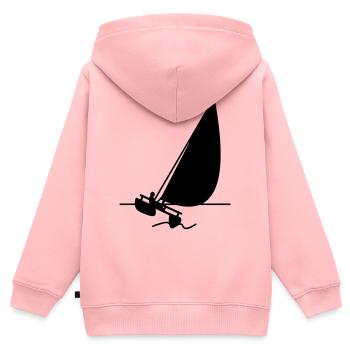 Katamaran - Kinder Premium Organic Zip Hoodie - Rosa - Hinten - AI Model Kid Female (0cm)