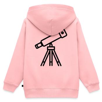 Teleskop - Kinder Premium Organic Zip Hoodie - Rosa - Hinten - AI Model Kid Female (0cm)
