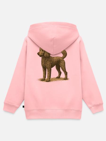 Pudel - Kinder Premium Organic Zip Hoodie - Rosa