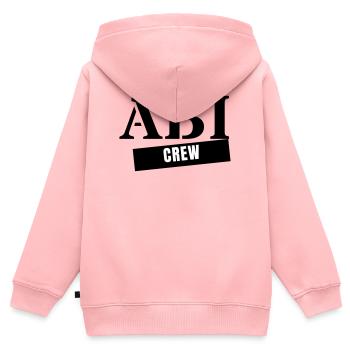 Abi Crew - Abitur Abschluss Jahrgang Abifahrt - Kinder Premium Organic Zip Hoodie - Rosa - Hinten - AI Model Kid Female (0cm)