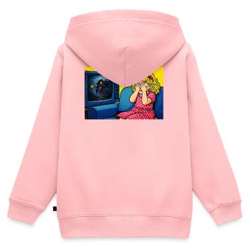 War.. Nobody wants it. - Kinder Premium Organic Zip Hoodie - Rosa - Hinten - AI Model Kid Female (0cm)