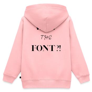 Was zum Teufel?! - Kinder Premium Organic Zip Hoodie - Rosa - Hinten - AI Model Kid Female (0cm)