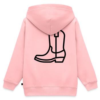 Stiefel - Kinder Premium Organic Zip Hoodie - Rosa - Hinten - AI Model Kid Female (0cm)