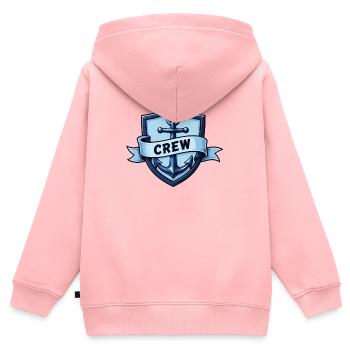 Crew Emblem Anker Schild - Kinder Premium Organic Zip Hoodie - Rosa - Hinten - AI Model Kid Female (0cm)