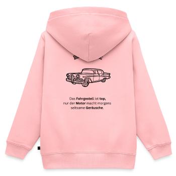 40. Geburtstag 1986 - Fahrgestell & Motor - Kinder Premium Organic Zip Hoodie - Rosa - Hinten - AI Model Kid Female (0cm)