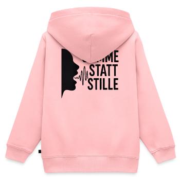 Stimme statt Stille für Demokraten Frauen Männer - Kinder Premium Organic Zip Hoodie - Rosa - Hinten - AI Model Kid Female (0cm)