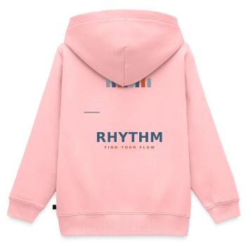 rhythm_design - Kinder Premium Organic Zip Hoodie - Rosa - Hinten - AI Model Kid Female (0cm)