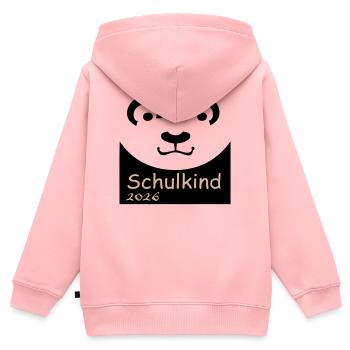 Schulkind 2026 - Kinder Premium Organic Zip Hoodie - Rosa - Hinten - AI Model Kid Female (0cm)