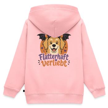 Fledermaus-Ohren - Kinder Premium Organic Zip Hoodie - Rosa - Hinten - AI Model Kid Female (0cm)