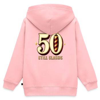 50. Geburtstag, 50 Immer noch Klassisch Lustig, 50 G Geburtstag - Kinder Premium Organic Zip Hoodie - Rosa - Hinten - AI Model Kid Female (0cm)