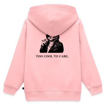 Katzenbrillen-Attitüde zu cool - Kinder Premium Organic Zip Hoodie - Rosa - Hinten - AI Model Kid Female (0cm)