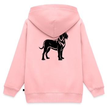 Bluthund - Kinder Premium Organic Zip Hoodie - Rosa - Hinten - AI Model Kid Female (0cm)