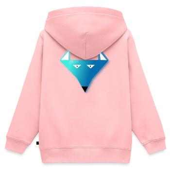 Polarwolf - Kinder Premium Organic Zip Hoodie - Rosa - Hinten - AI Model Kid Female (0cm)