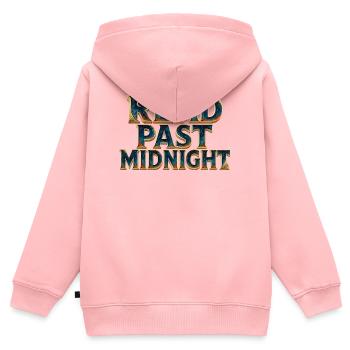 Read after midnight - Kids Premium Organic Zip-up Hoodie - rose - Back - AI Model Kid Female (0cm)