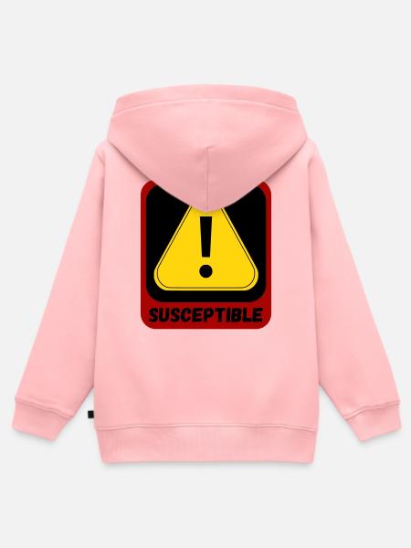 Anfällig - Kinder Premium Organic Zip Hoodie - Rosa