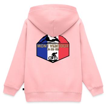 Mount Ventoux Deluxe - Kinder Premium Organic Zip Hoodie - Rosa - Hinten - AI Model Kid Female (0cm)