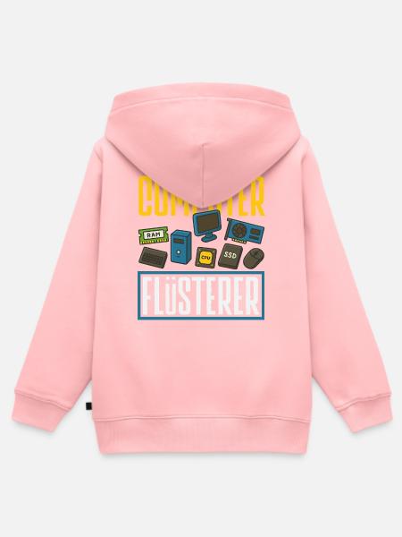 Computer Flüsterer Informatiker - Kinder Premium Organic Zip Hoodie - Rosa