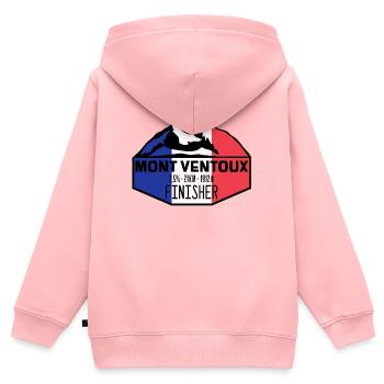 Mont Ventoux Finisher - Kinder Premium Organic Zip Hoodie - Rosa - Hinten - AI Model Kid Female (0cm)