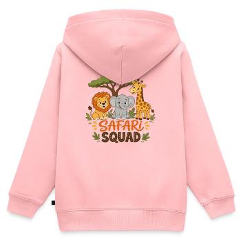 Safari Team - Abenteuer T-Shirt - Kinder Premium Organic Zip Hoodie - Rosa - Hinten - AI Model Kid Female (0cm)