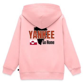 Grönland: Yankee Go Home - Kinder Premium Organic Zip Hoodie - Rosa - Hinten - AI Model Kid Female (0cm)
