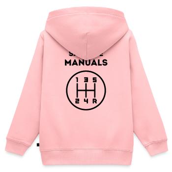 Rettet die Handbücher - Kinder Premium Organic Zip Hoodie - Rosa - Hinten - AI Model Kid Female (0cm)