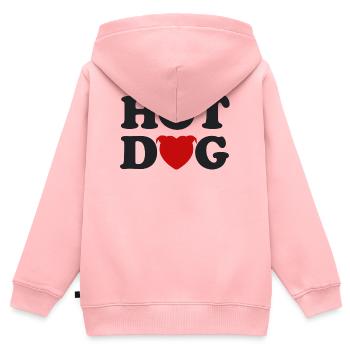 Herzkopf-Hotdog - 031 - Kinder Premium Organic Zip Hoodie - Rosa - Hinten - AI Model Kid Female (0cm)